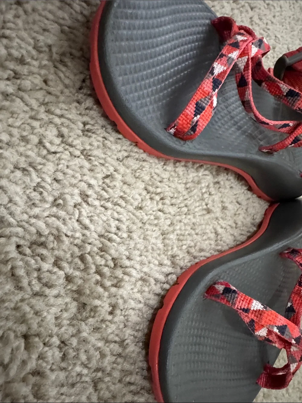 Chaco Kids Red Patterned Strap Sandals
